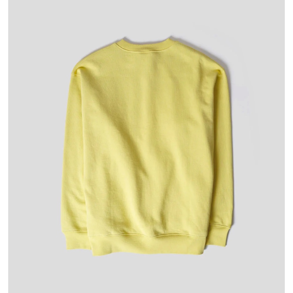 DIME Logo-Embroidered Cotton Jersey Crewneck Pullover Sweatshirt - Yellow - Picture 5 of 7
